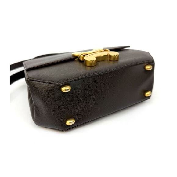 CELINE Brown Triope Top Handle Bag A-A17395 - Picture 9 of 11